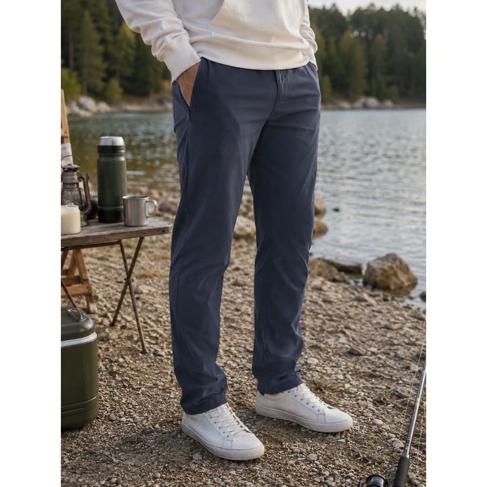 Tommy Bahama Navy Flat Front Golf Pants Mens 42x30 Stretch Casual